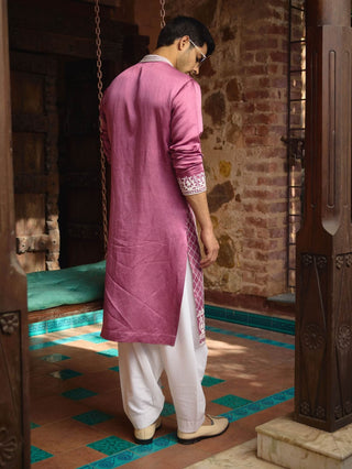 Chittorgarh Vintage Rose Kurta And Salwar by Ankit V Kapoor available on Indiaspopup.com