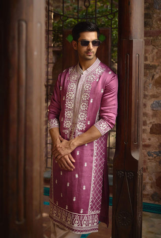 Chittorgarh Vintage Rose Kurta And Salwar by Ankit V Kapoor available on Indiaspopup.com