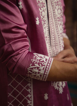 Chittorgarh Vintage Rose Kurta And Salwar by Ankit V Kapoor available on Indiaspopup.com