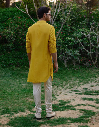 Dholpur Mustard Kurta And Churidar by Ankit V Kapoor available on Indiaspopup.com