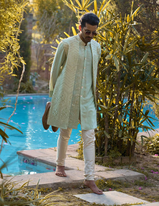 Fateh Mint Green Bundi Set by Ankit V Kapoor available on Indiaspopup.com