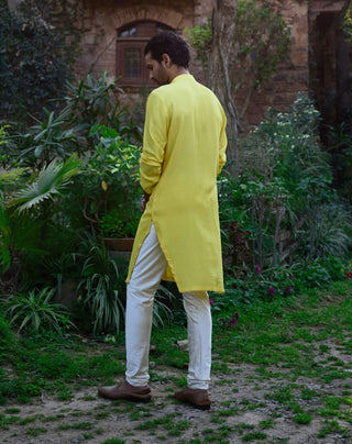 Juna Mahal Yellow Bundi Set by Ankit V Kapoor available on Indiaspopup.com