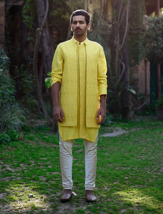 Juna Mahal Yellow Bundi Set by Ankit V Kapoor available on Indiaspopup.com