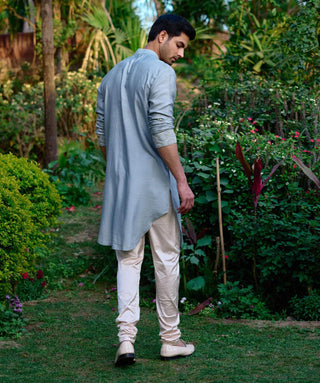 Rambagh Ash Gray Bundi Set by Ankit V Kapoor available on Indiaspopup.com