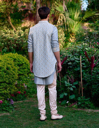 Rambagh Ash Gray Bundi Set by Ankit V Kapoor available on Indiaspopup.com