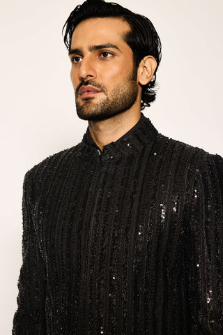 Noir array indo western jacket and pants