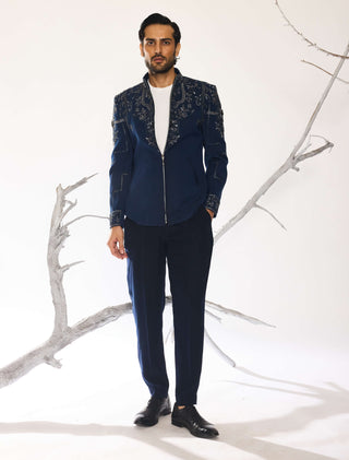Azure deep blue vault shacket and pants