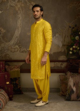 Heerbasant yellow kurta set