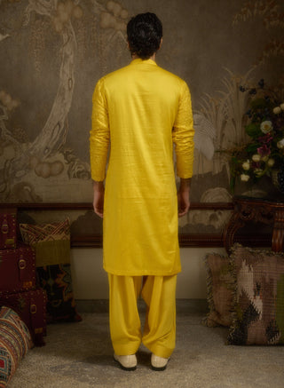Heerbasant yellow kurta set