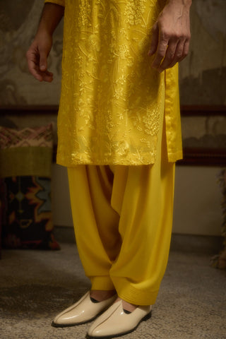 Heerbasant yellow kurta set