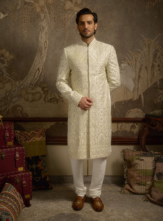 Heeranva ivory sherwani set