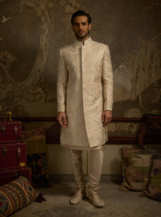 Haathiraaj rose gold sherwani set