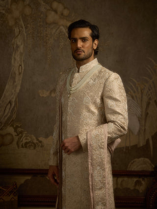 Haathiraaj rose gold sherwani set