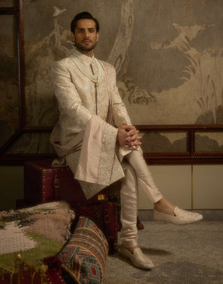 Haathiraaj rose gold sherwani set