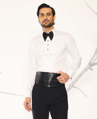 White pintux shirt