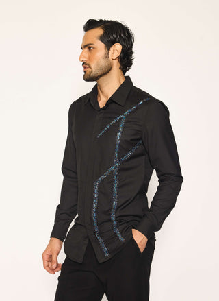 Zen black parallels gallery shirt