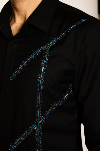 Zen black parallels gallery shirt