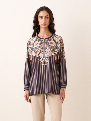 Cove floral embroidered top