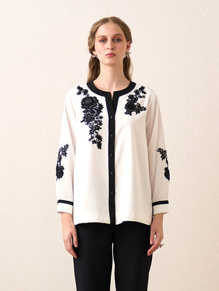 Noir bloom top