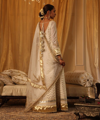Ivory dori anarkali set