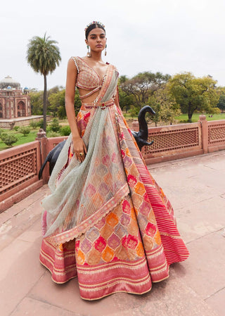 Banarsi Weave Lehenga Set by Aditi Gupta available on Indiaspopup.com