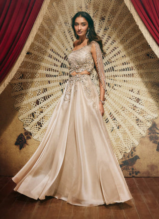 Agnes silver embellished gown