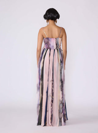 Aether Mist Purple Gown by Aisha Rao, available on Indiaspopup.com