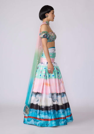 Elysium Aurora Skirt Set by Aisha Rao, available on Indiaspopup.com