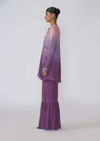 Amyra Pink- Amethyst Kurta Set by Aisha Rao, available on Indiaspopup.com