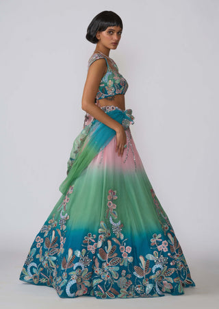 Isodora Aurora Lehenga Set by Aisha Rao, available on Indiaspopup.com