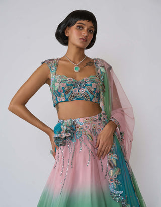 Isodora Aurora Lehenga Set by Aisha Rao, available on Indiaspopup.com