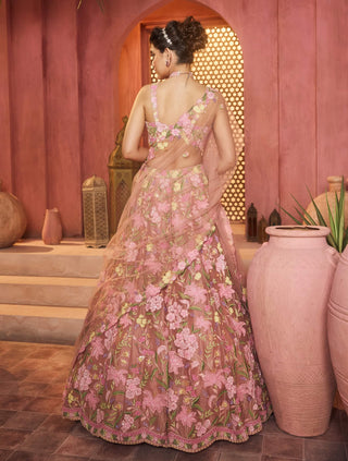 Leila mellow rose lehenga set