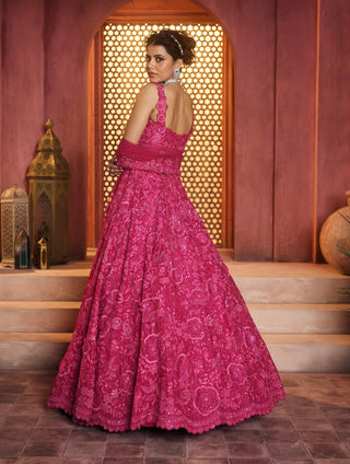 Amira fuschia lehenga set