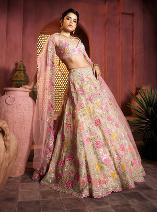 Yasmin ivory lehenga set