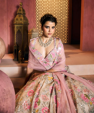 Yasmin ivory lehenga set