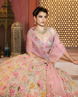 Yasmin ivory lehenga set