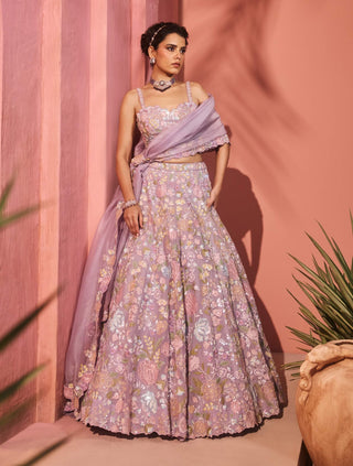 Noora lavender lehenga set