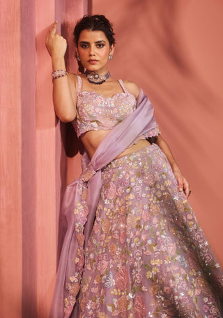 Noora lavender lehenga set