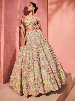 Tara mint green lehenga set