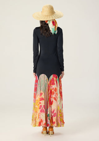 Maeva black multicolor dress
