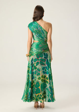 Ally green printed dress
