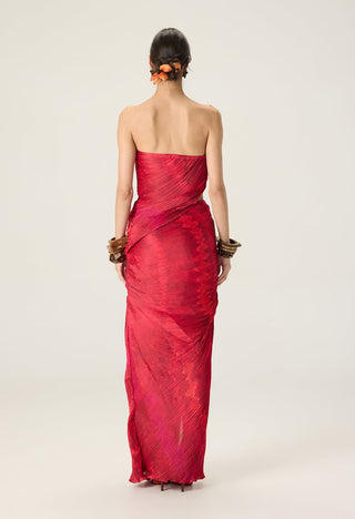 Adelita red printed dress