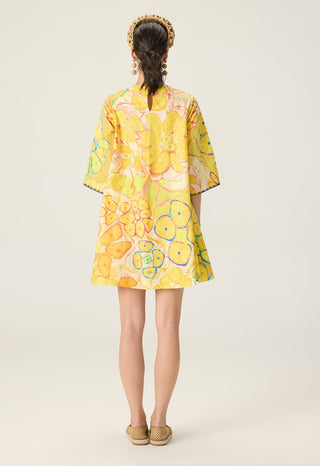 Novella yellow embroidered dress