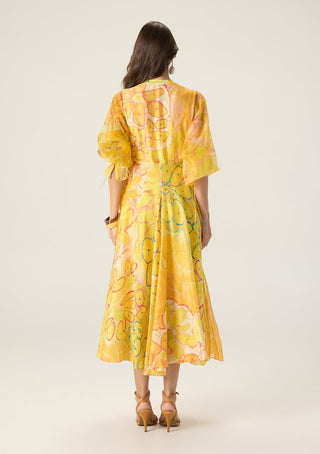 Sonam yellow printed dress