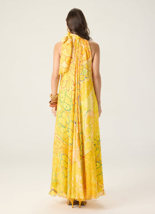 Natalia yellow printed dress