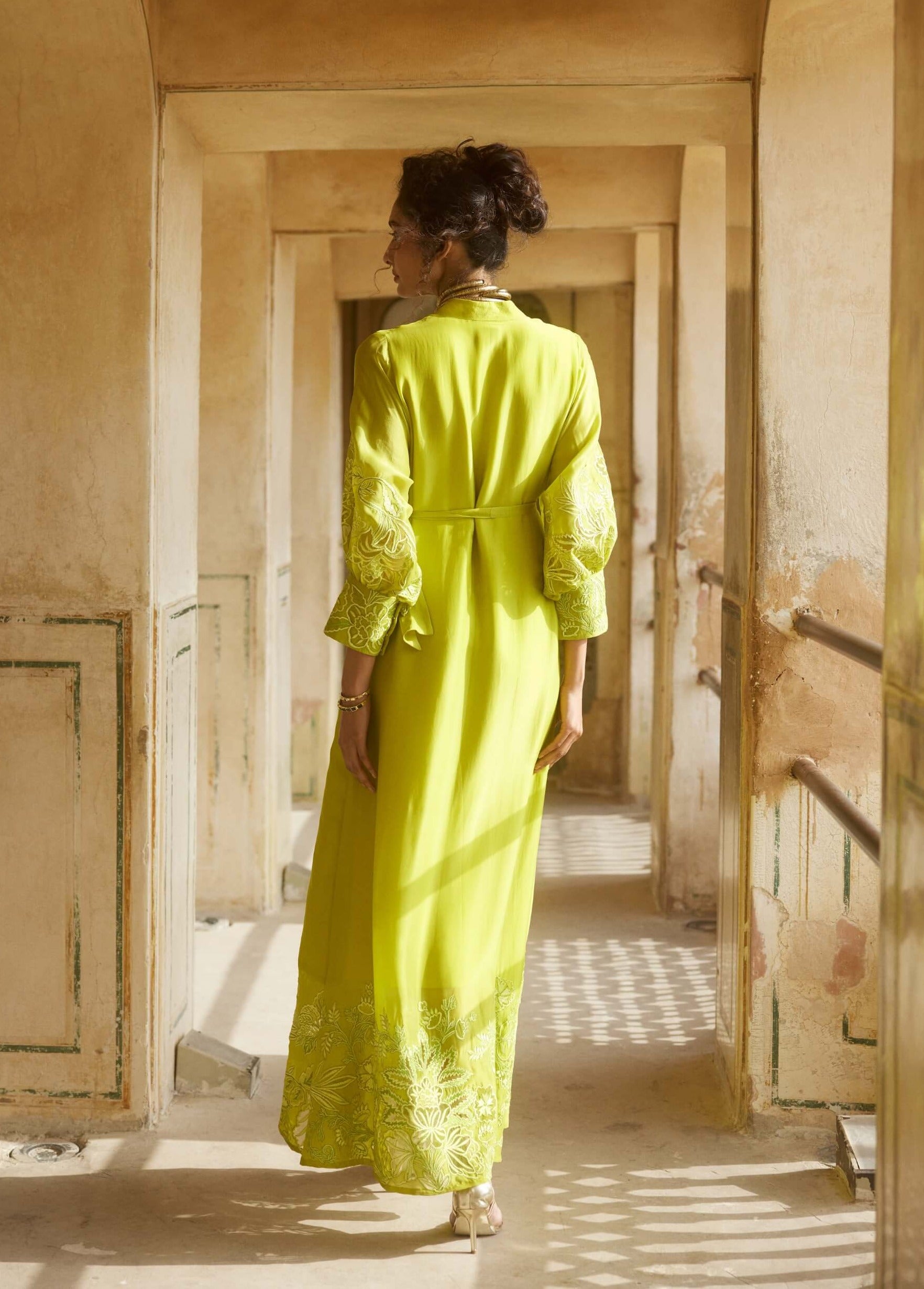 Lime yellow maxi dress L Lime yellow maxi dress L