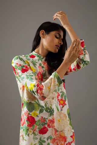 Balance By Rohit Bal-Ivory Printed Tunic And Palazzo-INDIASPOPUP.COM