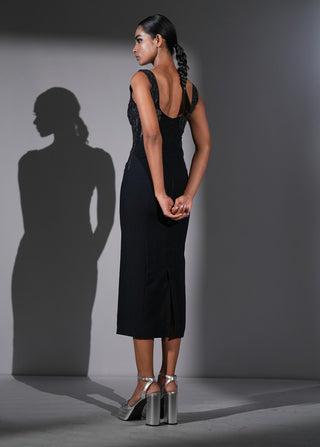 Metoer embroidered midi dress