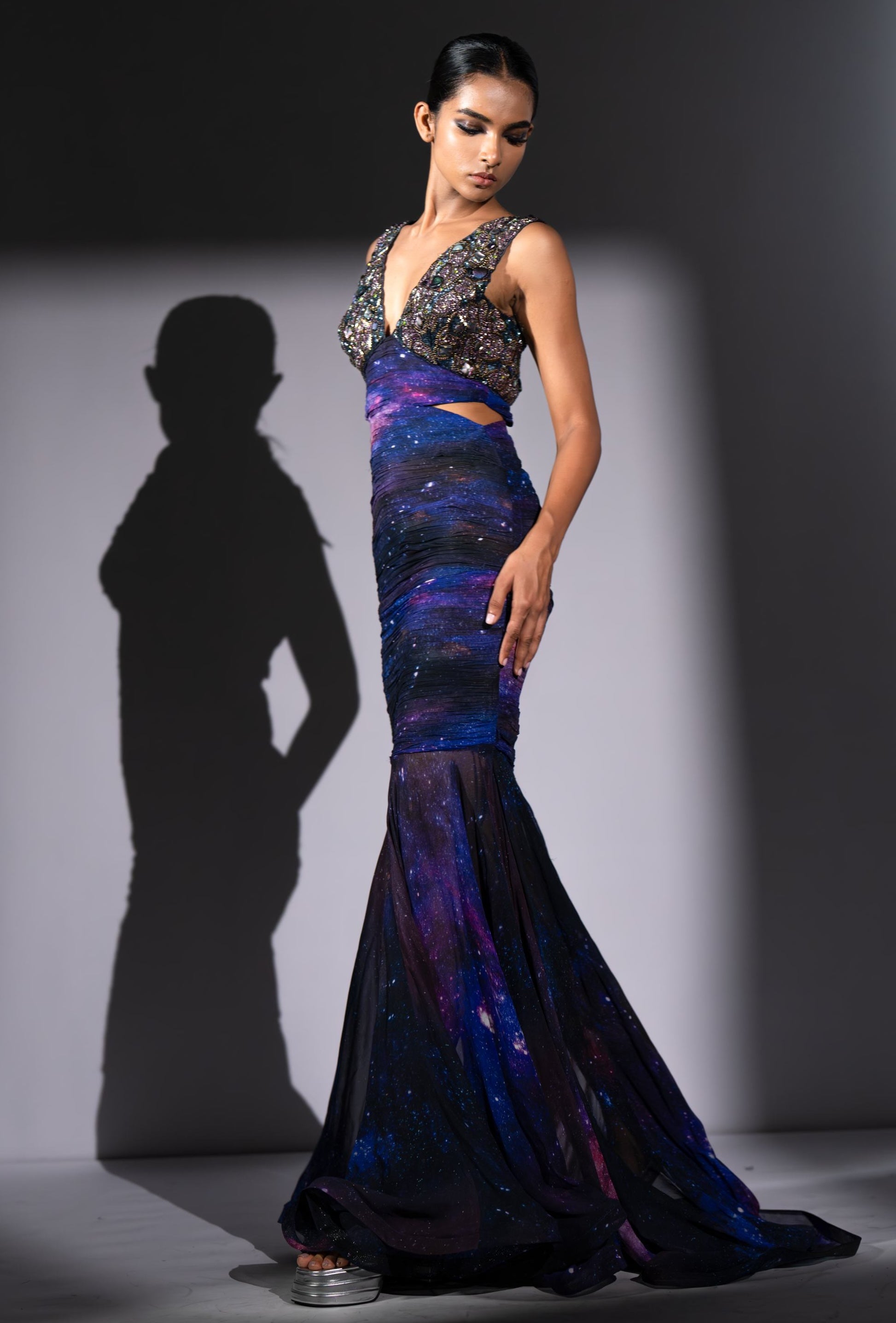 Purple galaxy cut-out maxi XL