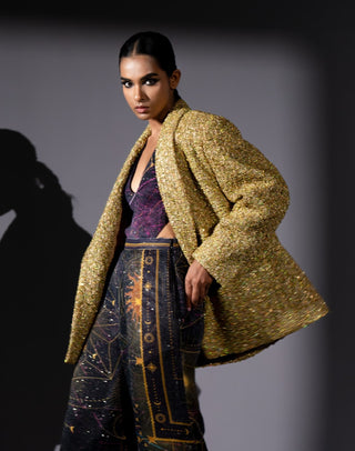 Gold tweed blazer
